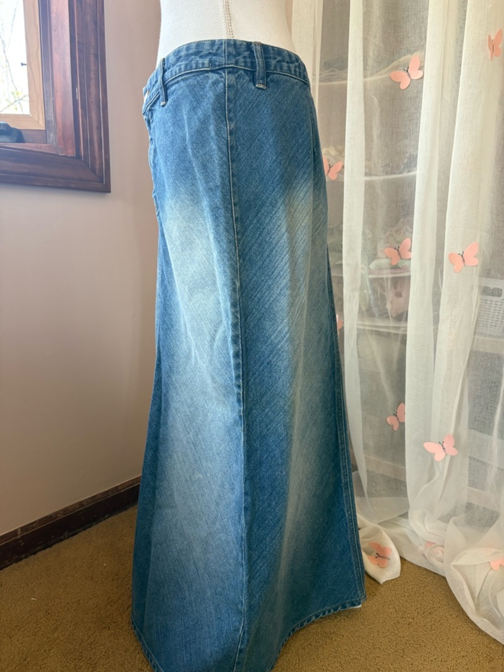 Vintage Gap Jean A-line Maxi Skirt - Picture 4 of 7